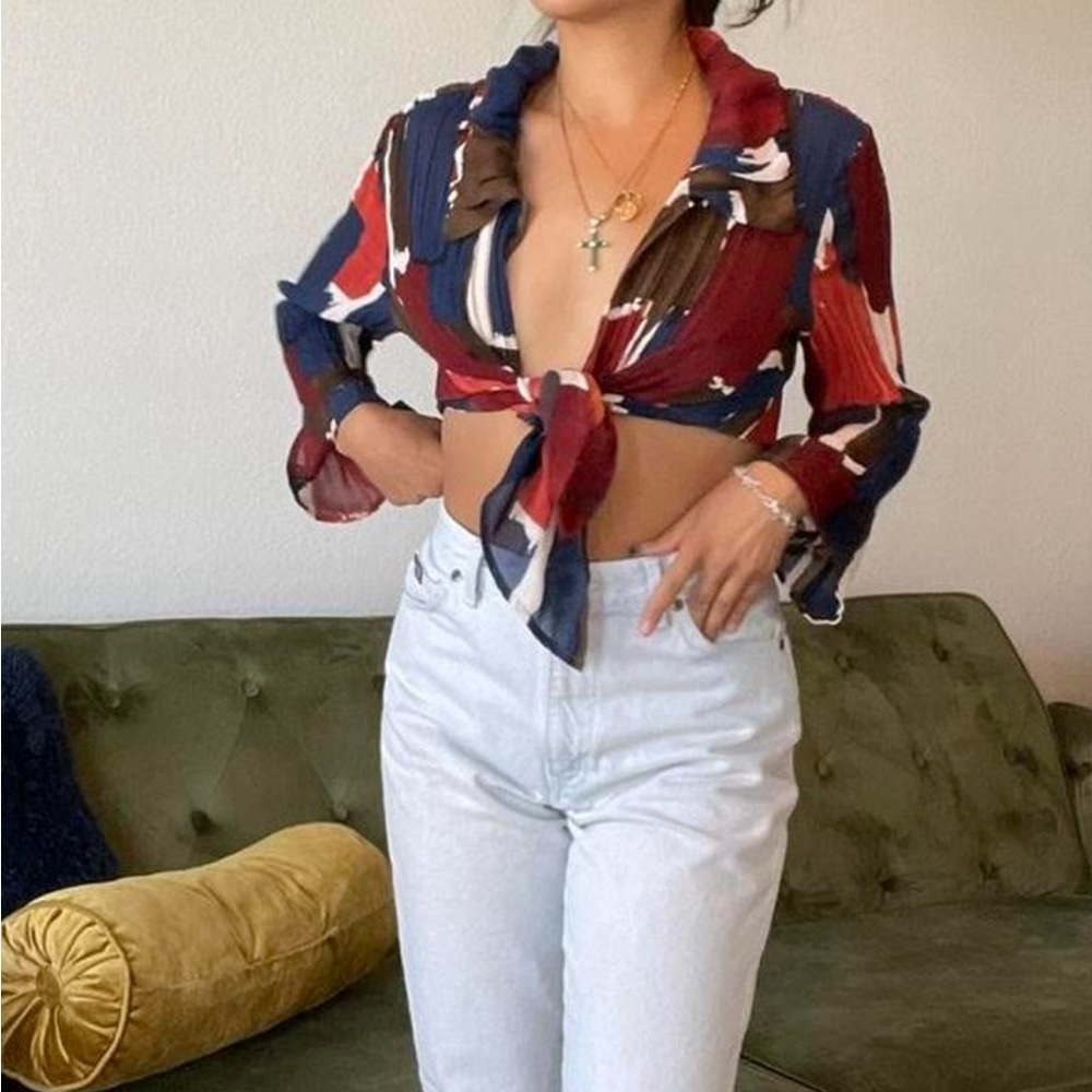 Water color tie top